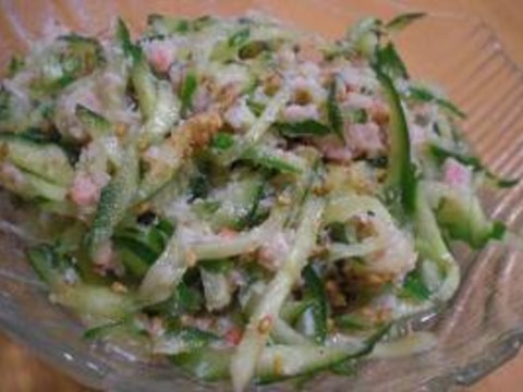 カニ缶を使って 「カニ缶ときゅうりの酢の物」 ♪♪